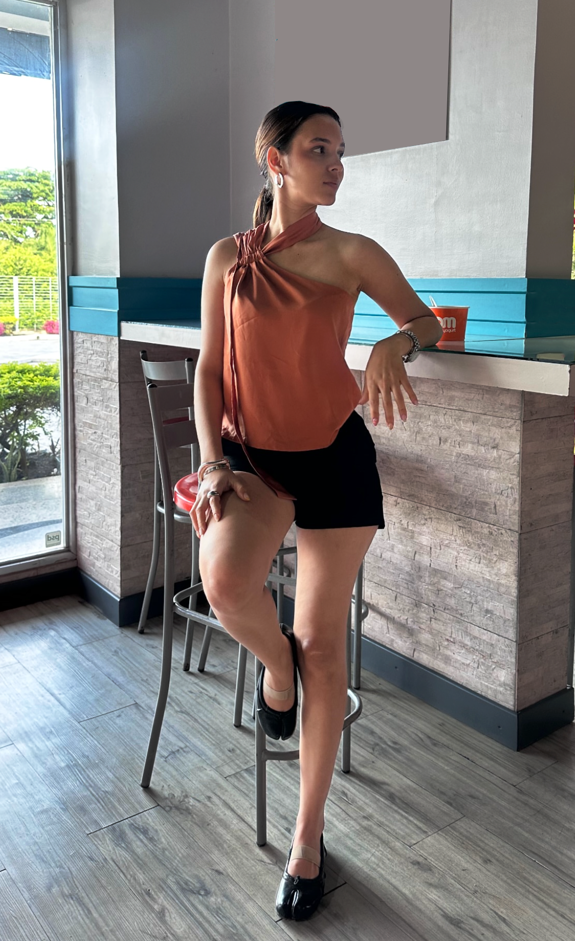 Blusa de Seda Asimétrica