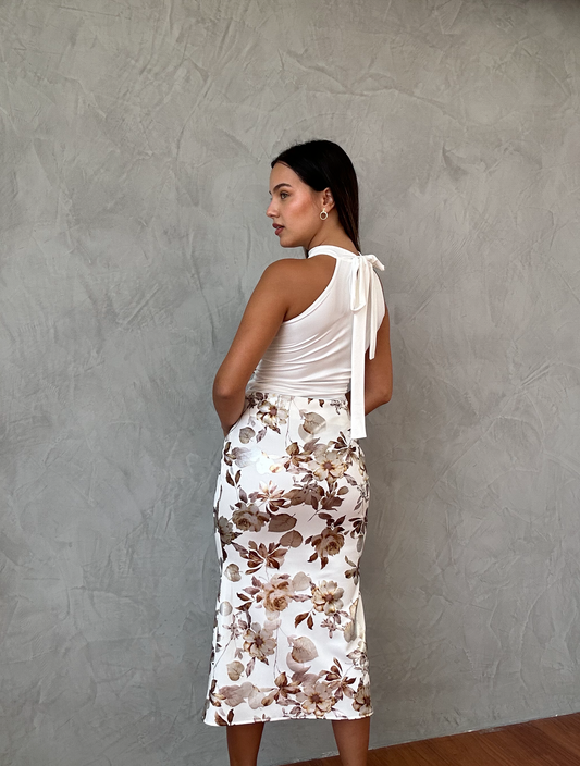 Falda Larga Floreada