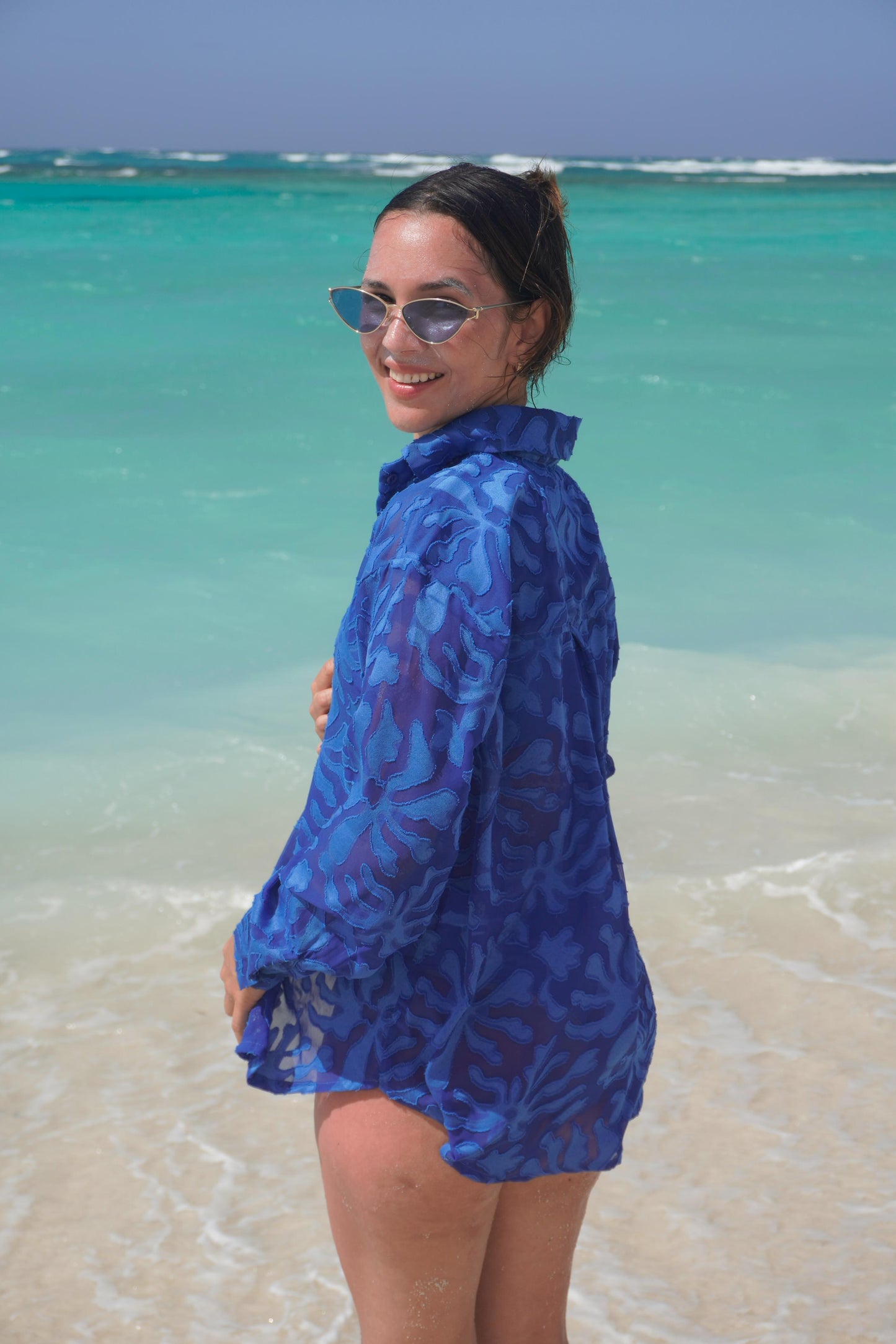 Camisa Playera Turquesa