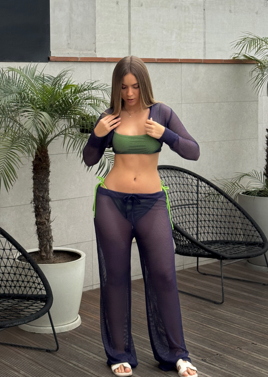 Top Tul Playero - Azul Noche