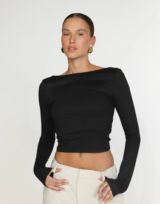 Blusa 'Alessandra' - Negro