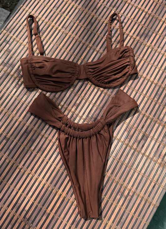Bikini Corrugado Marrón