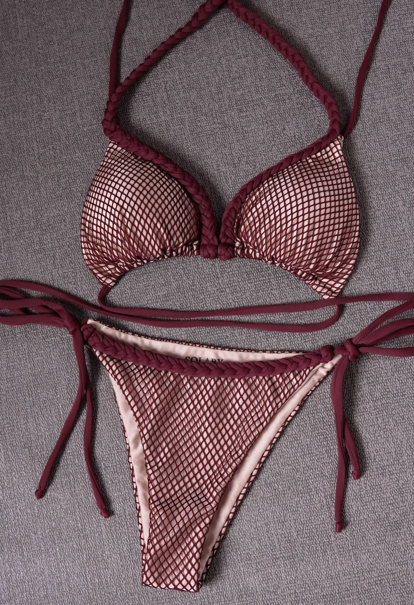Bikini 2 Piezas 'Trenzado' Merlot