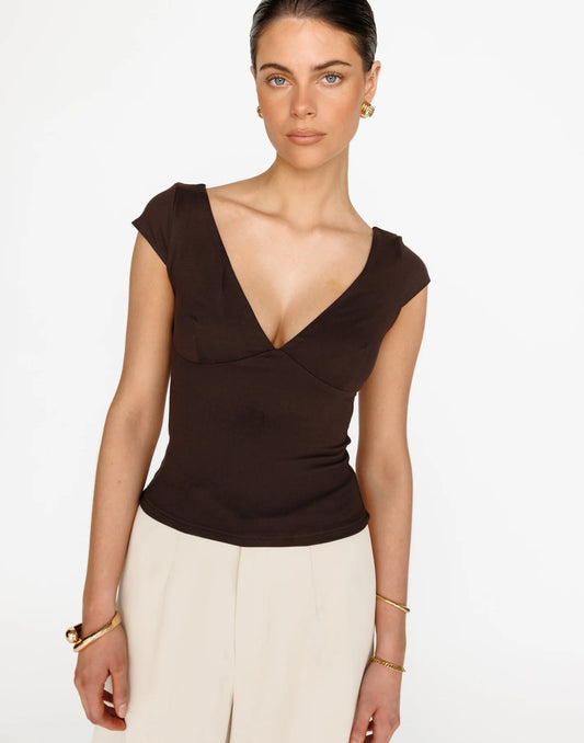 Blusa 'Lidia" - Mocca