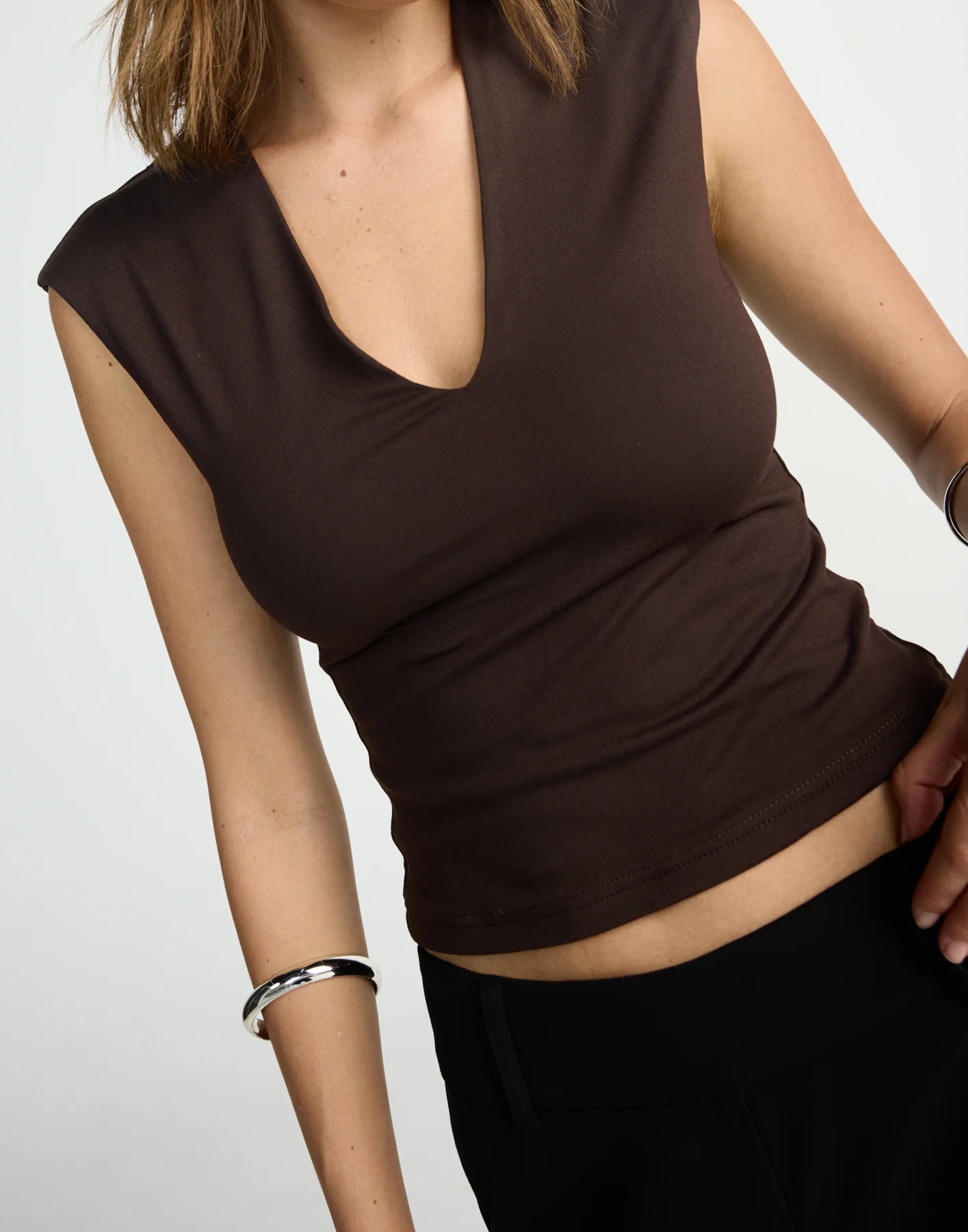 Blusa 'Regina' - Mocca