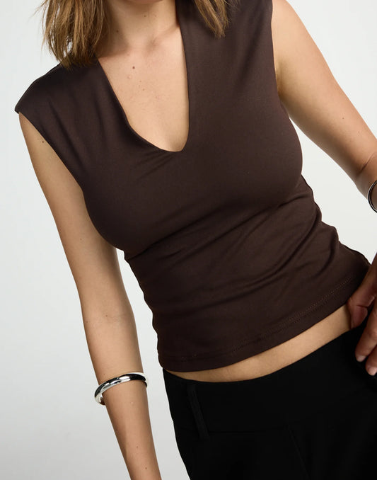 Blusa 'Regina' - Mocca