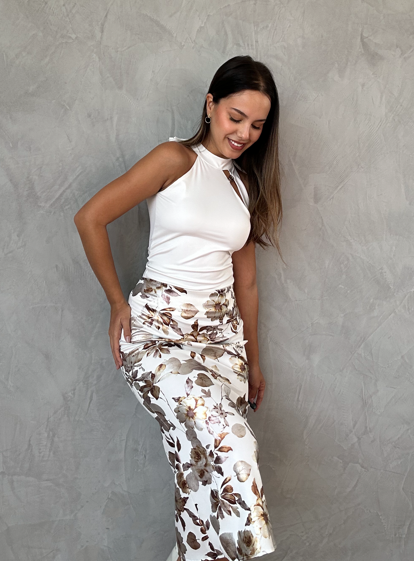 Falda Larga Floreada