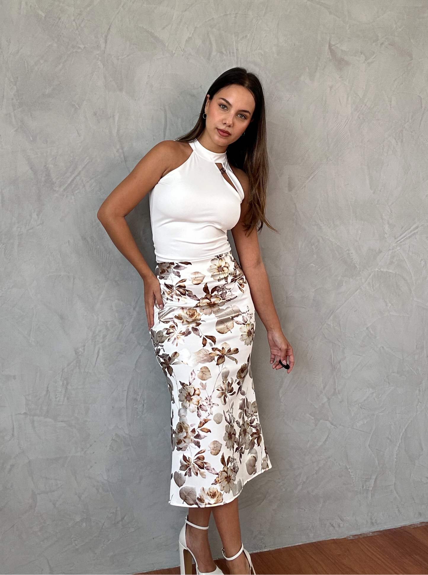 Falda Larga Floreada