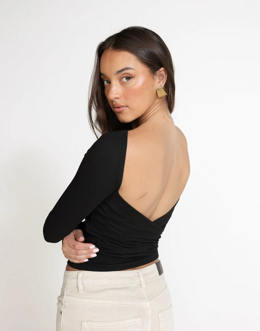 Blusa Manga Larga 'Ximena' - Negro