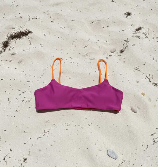 Bikini 2 Piezas Reversible Púrpura & Naranja