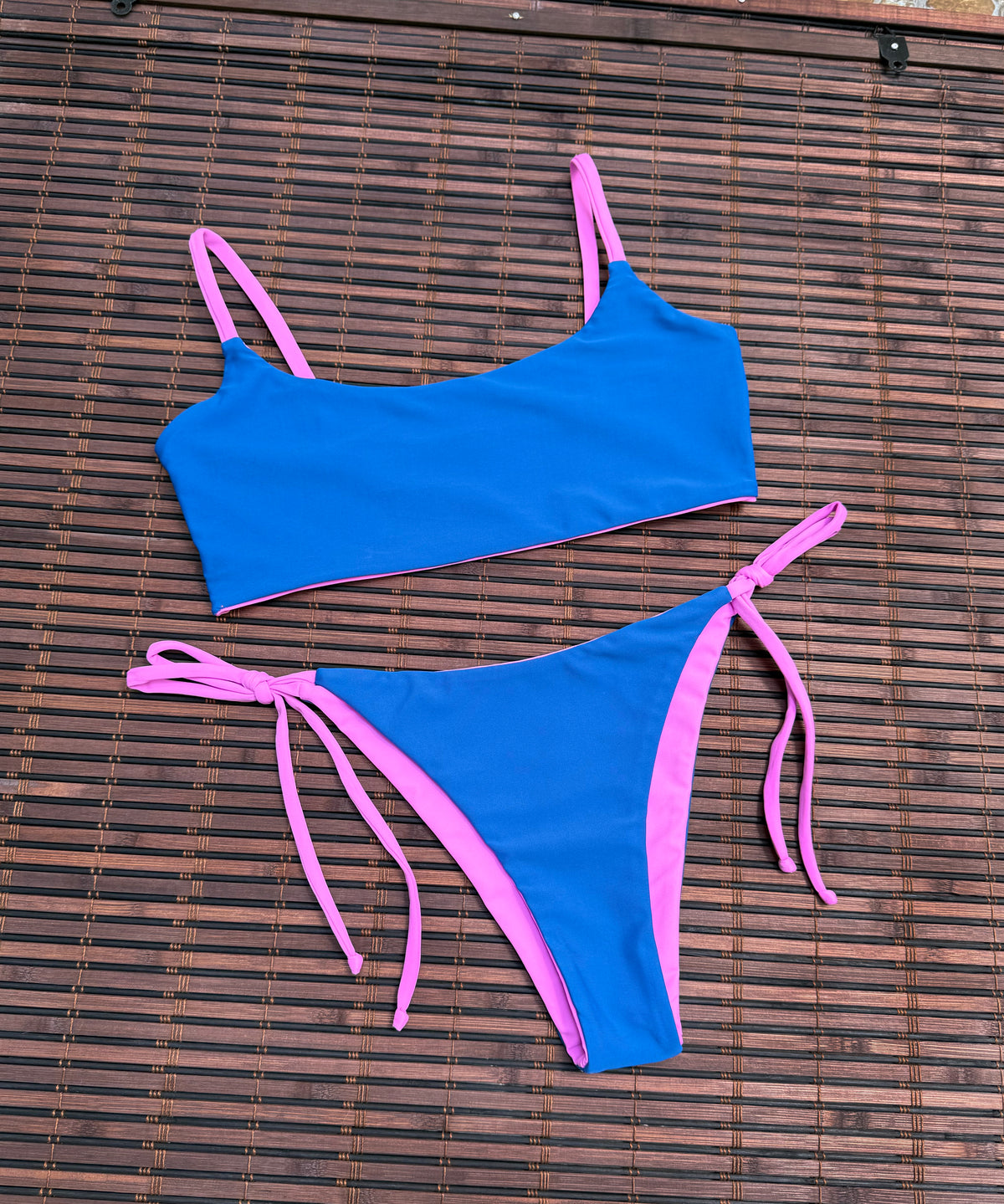 Bikini 2 Piezas Reversible Azul & Rosa