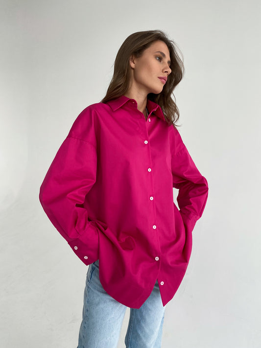 CAMISA OVERSIZE 'FUCSIA'