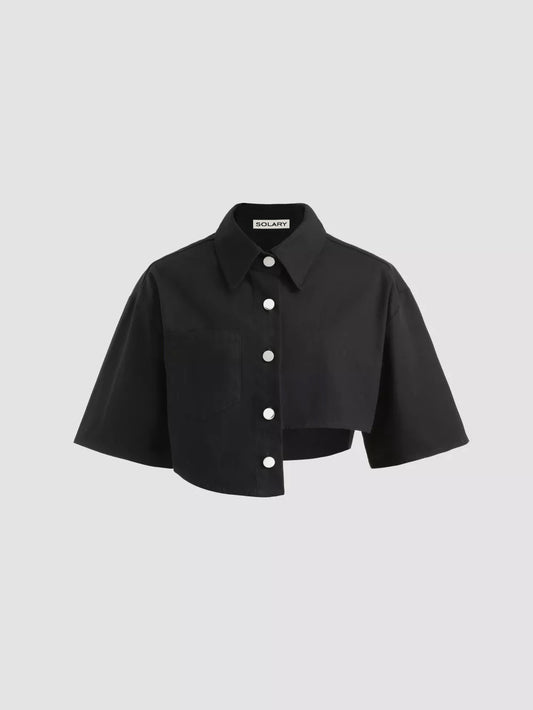 Camisa Crop Asimétrica